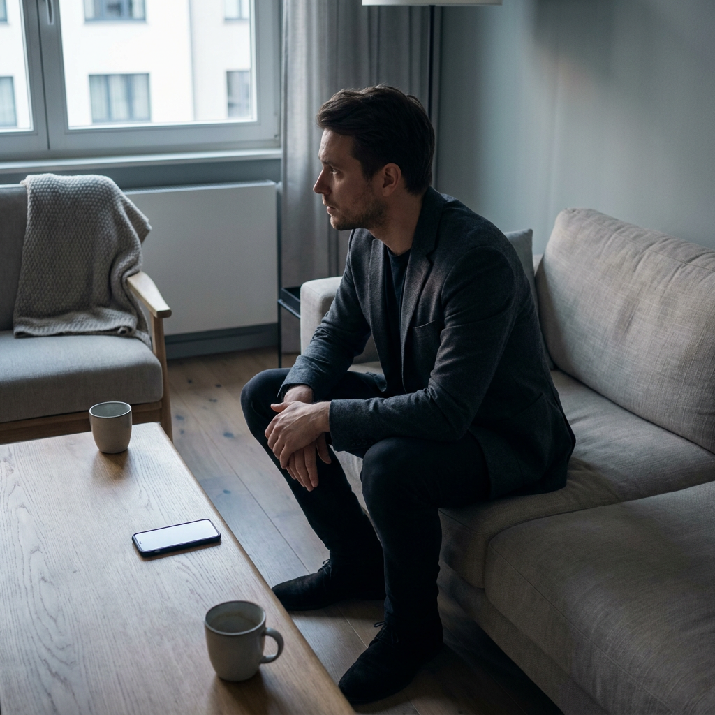 Emotional avoidant man